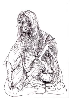 Frau aus Holz